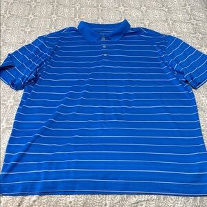Men's Blue Striped Polo Shirt- Nike Size XL